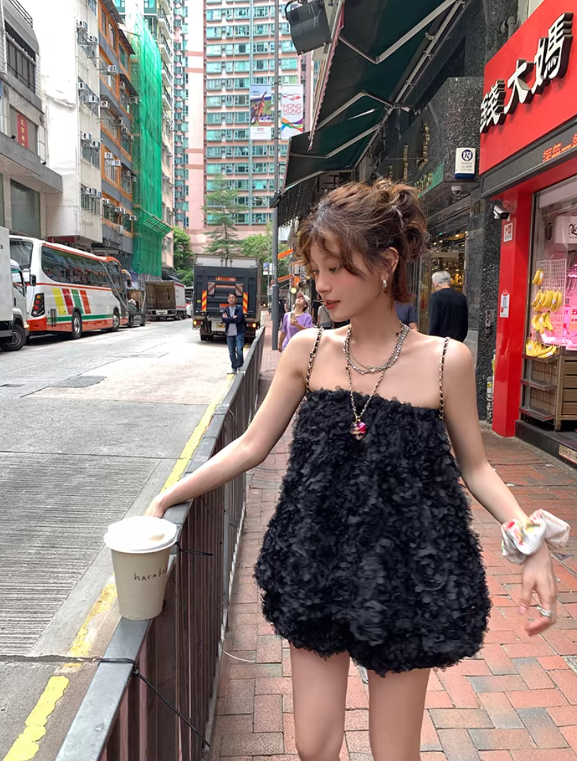 3D Floral Cami Short pants  セットアップ 3D フローラルキャミ パンツ