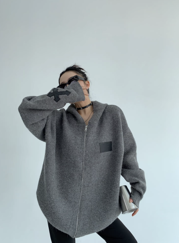 Couple Knit Hooodie カップル ニット フーディ