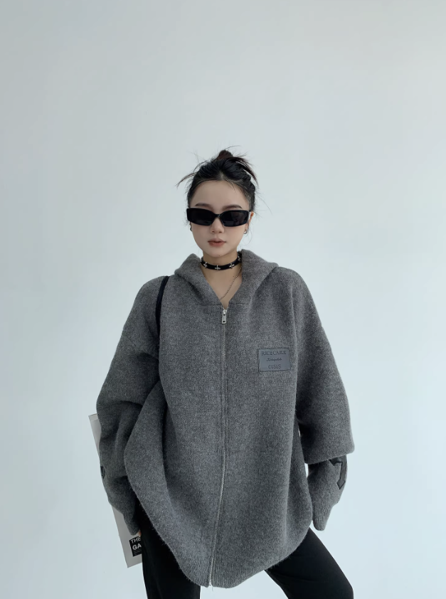 Couple Knit Hooodie カップル ニット フーディ