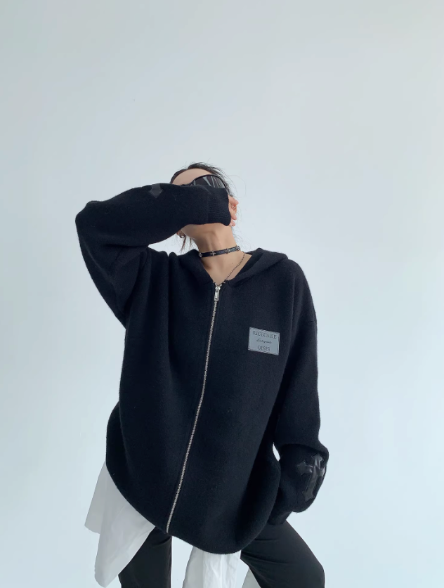 Couple Knit Hooodie カップル ニット フーディ