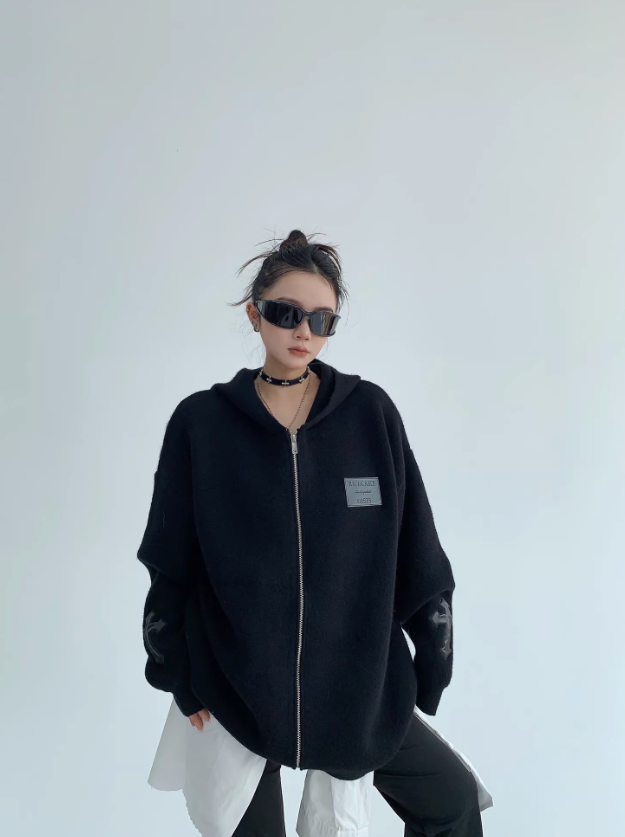 Couple Knit Hooodie カップル ニット フーディ