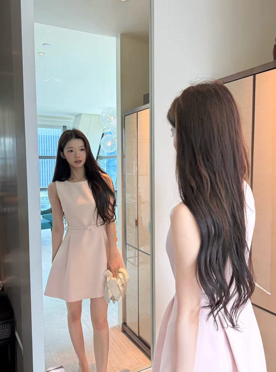 Belt Midi Dress ベルト ミディ ドレス