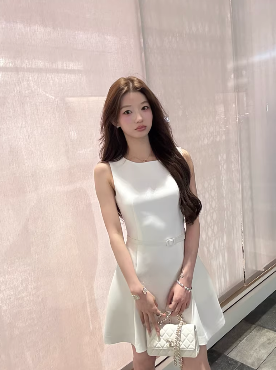 Belt Midi Dress ベルト ミディ ドレス