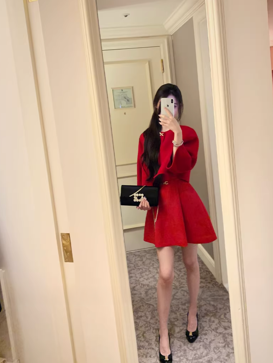 Belt Midi Dress ベルト ミディ ドレス