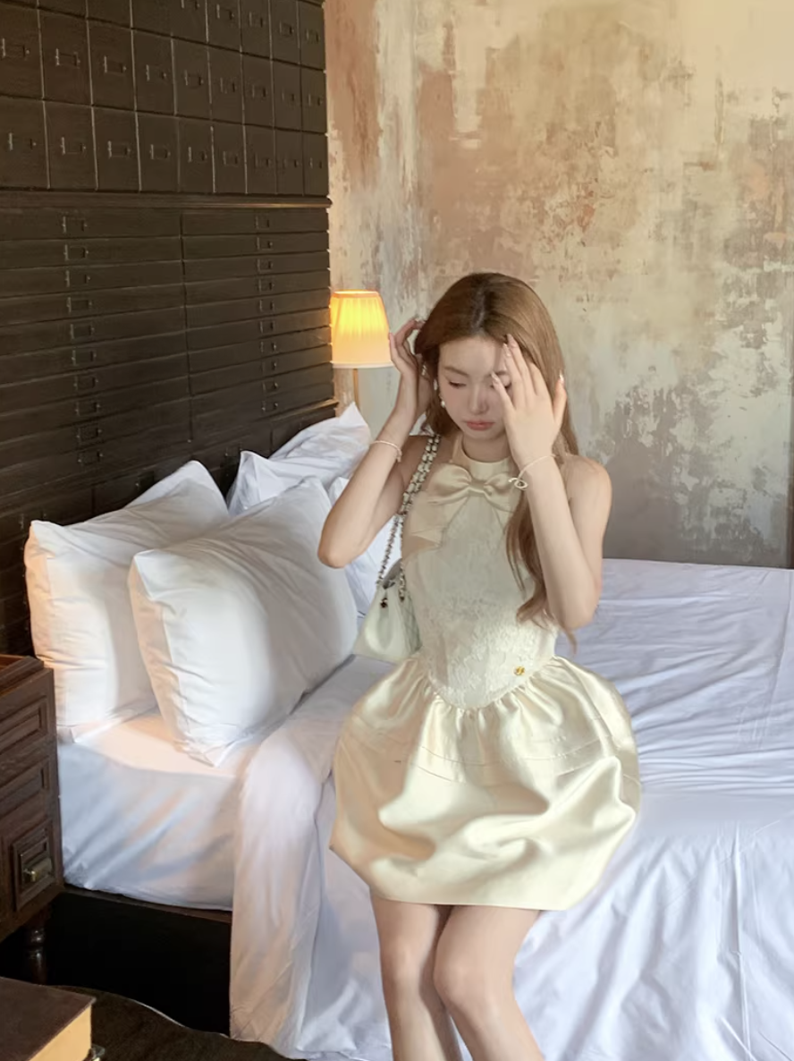 Ribbon Lace Holter Dress リボンレース ホルタードレス