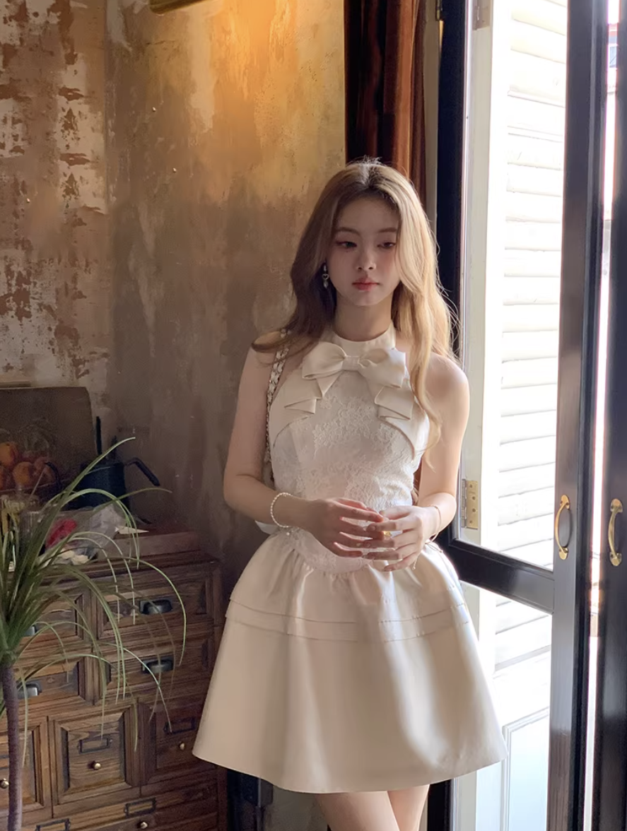 Ribbon Lace Holter Dress リボンレース ホルタードレス
