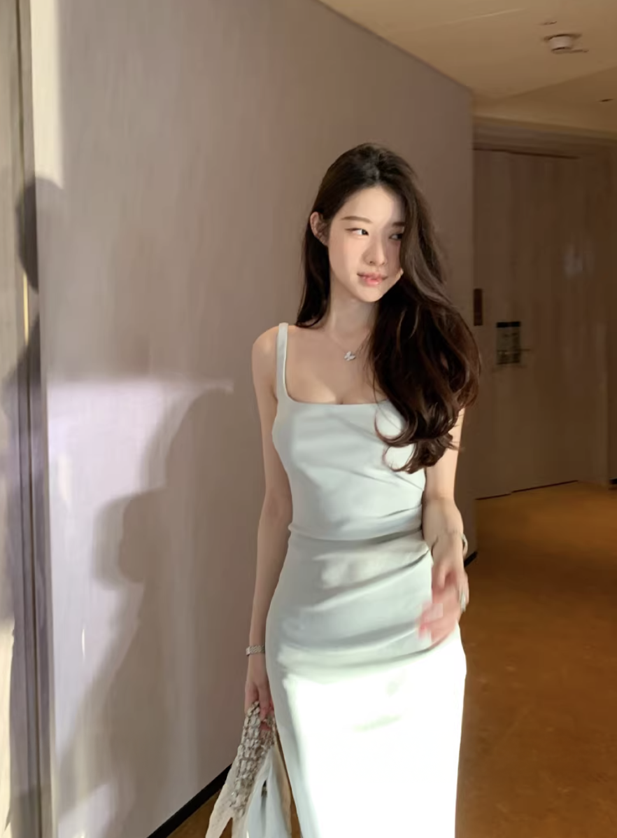 Body consciousress Satin Dress ボディコンシャス サテン ドレス