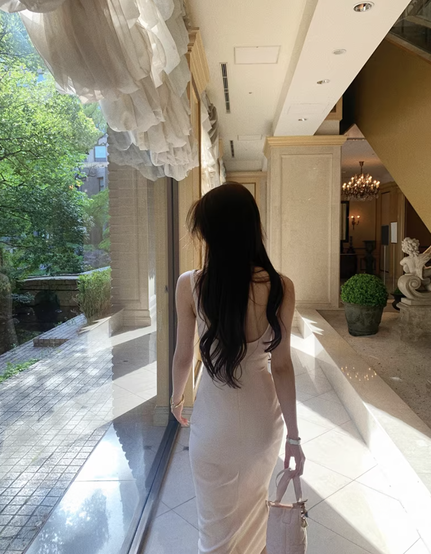 Body consciousress Satin Dress ボディコンシャス サテン ドレス