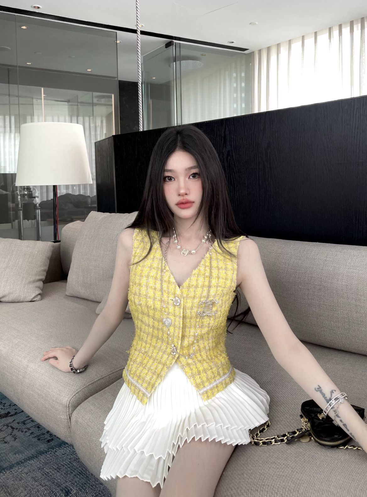 Tweed Short Vest ツイード ショート ベスト