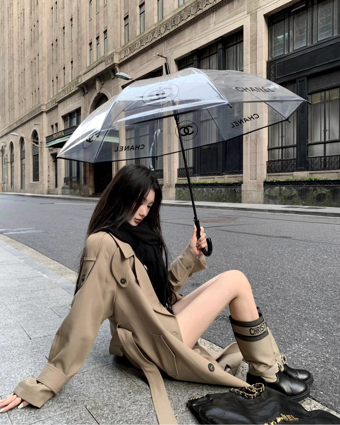 Elegant Lapel Trench Coat エレガントラペル トレンチ コート