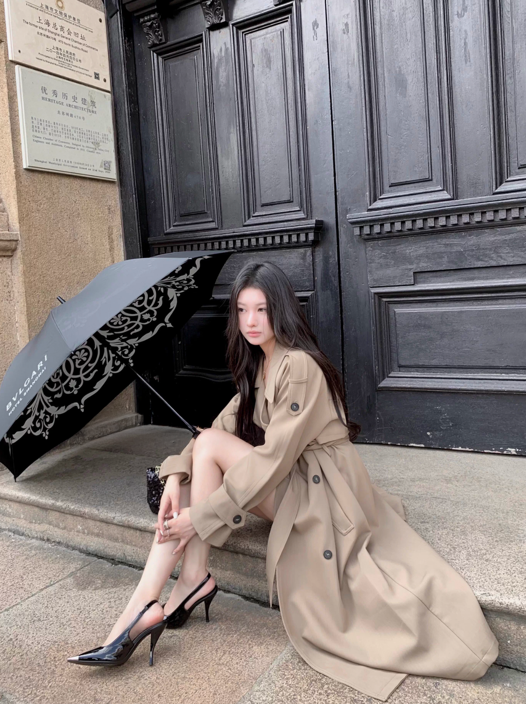 Elegant Lapel Trench Coat エレガントラペル トレンチ コート