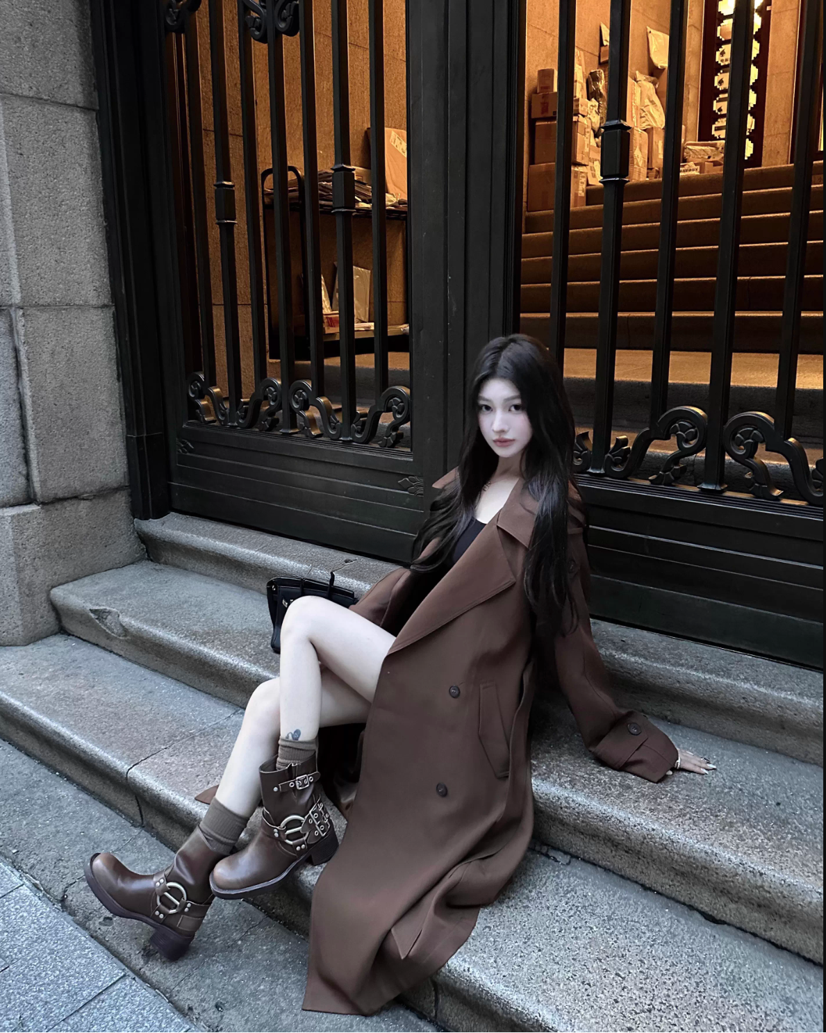 Elegant Lapel Trench Coat エレガントラペル トレンチ コート