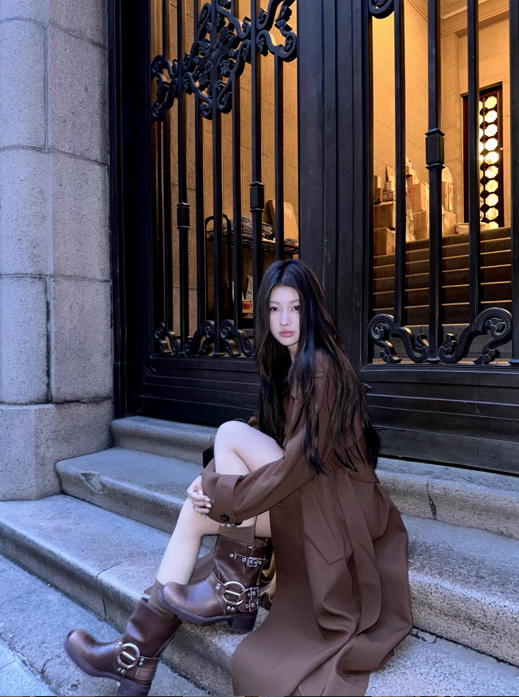 Elegant Lapel Trench Coat エレガントラペル トレンチ コート