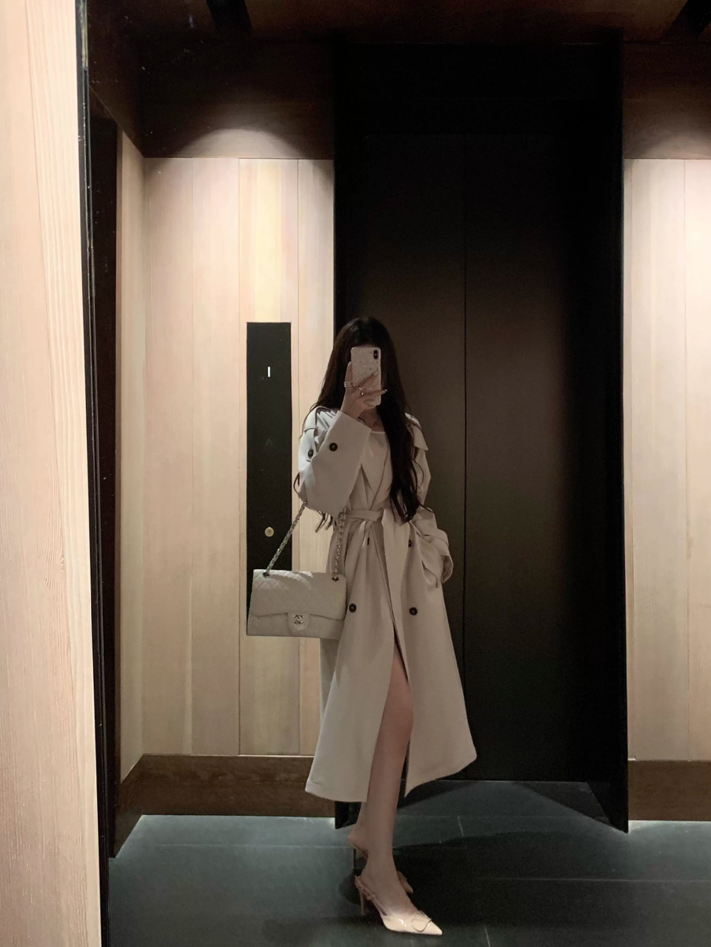 Elegant Lapel Trench Coat エレガントラペル トレンチ コート