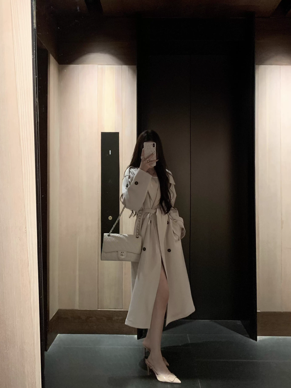 Elegant Lapel Trench Coat エレガントラペル トレンチ コート