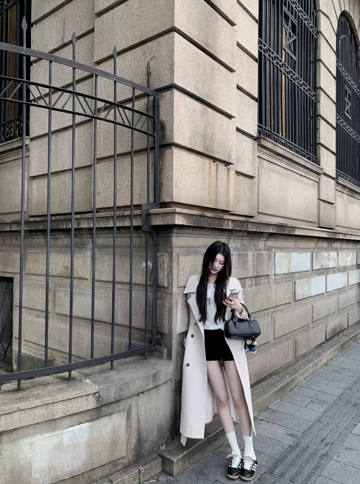 Elegant Lapel Trench Coat エレガントラペル トレンチ コート