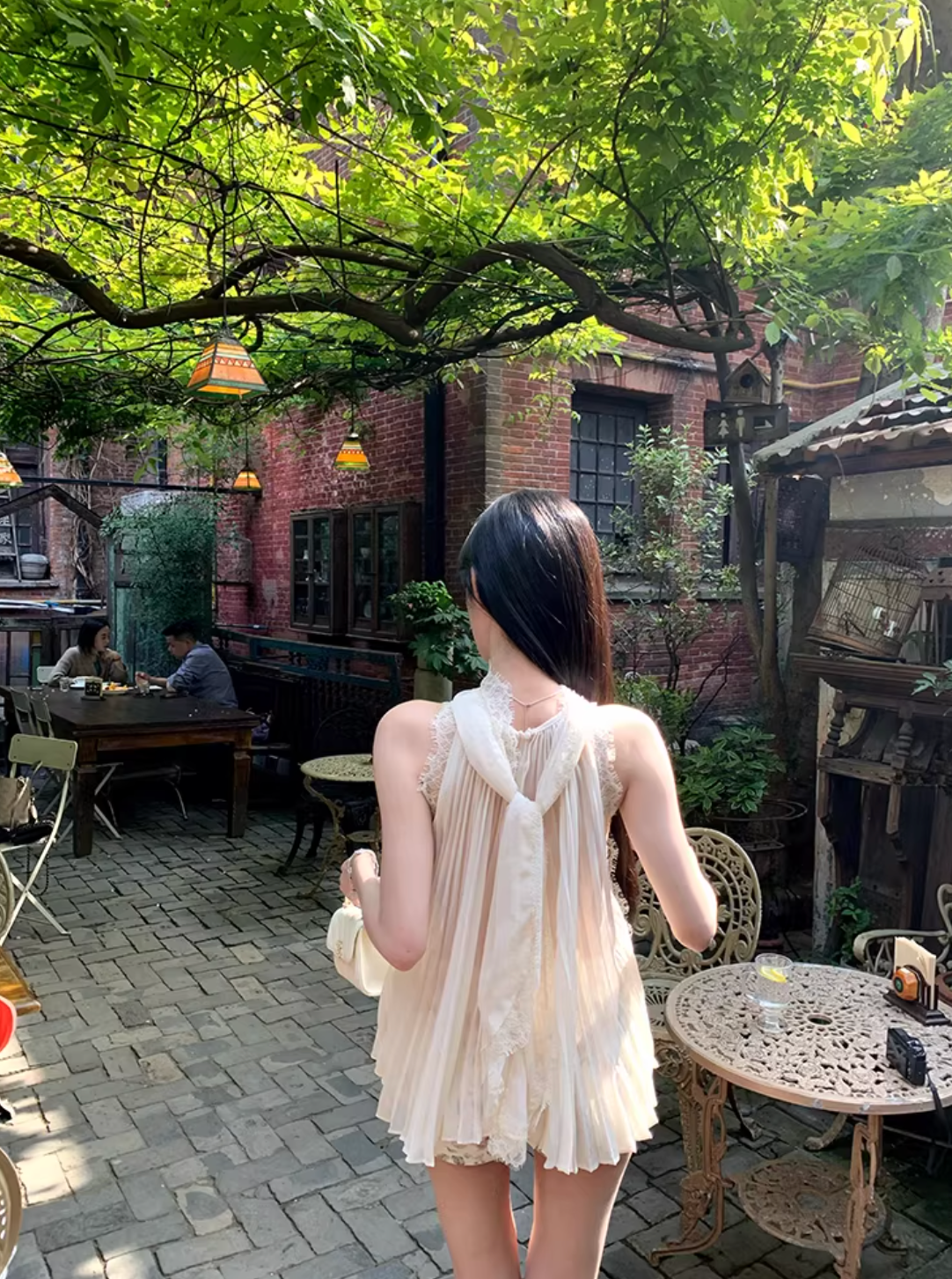 French Sifon Blouse Flower Skirt フレンチシフォンブラウス フラワースカート