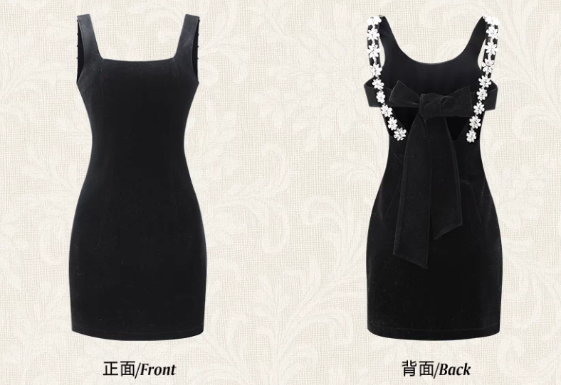Velvet Flower Bijou Dress ベルベット フラワー ビジュードレス