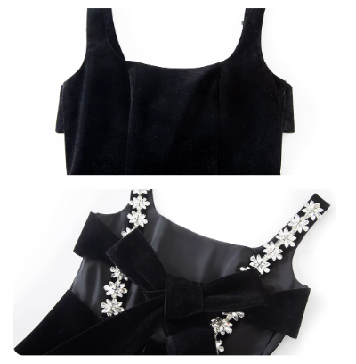 Velvet Flower Bijou Dress ベルベット フラワー ビジュードレス