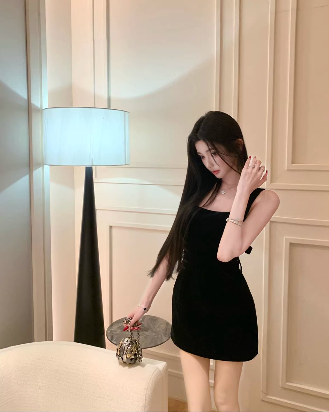 Velvet Flower Bijou Dress ベルベット フラワー ビジュードレス