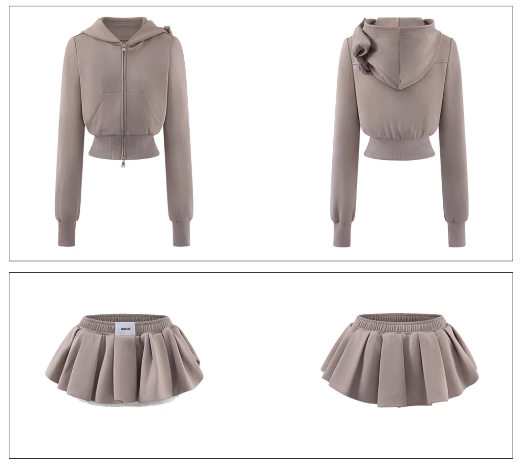 Bow hood shirts Baloon Skirt ボウフード シャツ バルーンスカート