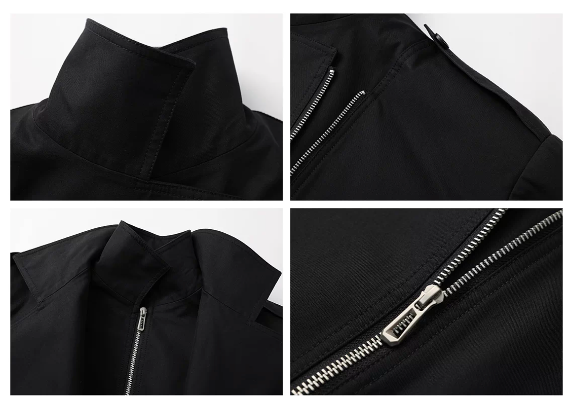 Double Zipper Laceup Blouson Jacket ダブルジッパー レースアップ ブルゾンジャケット