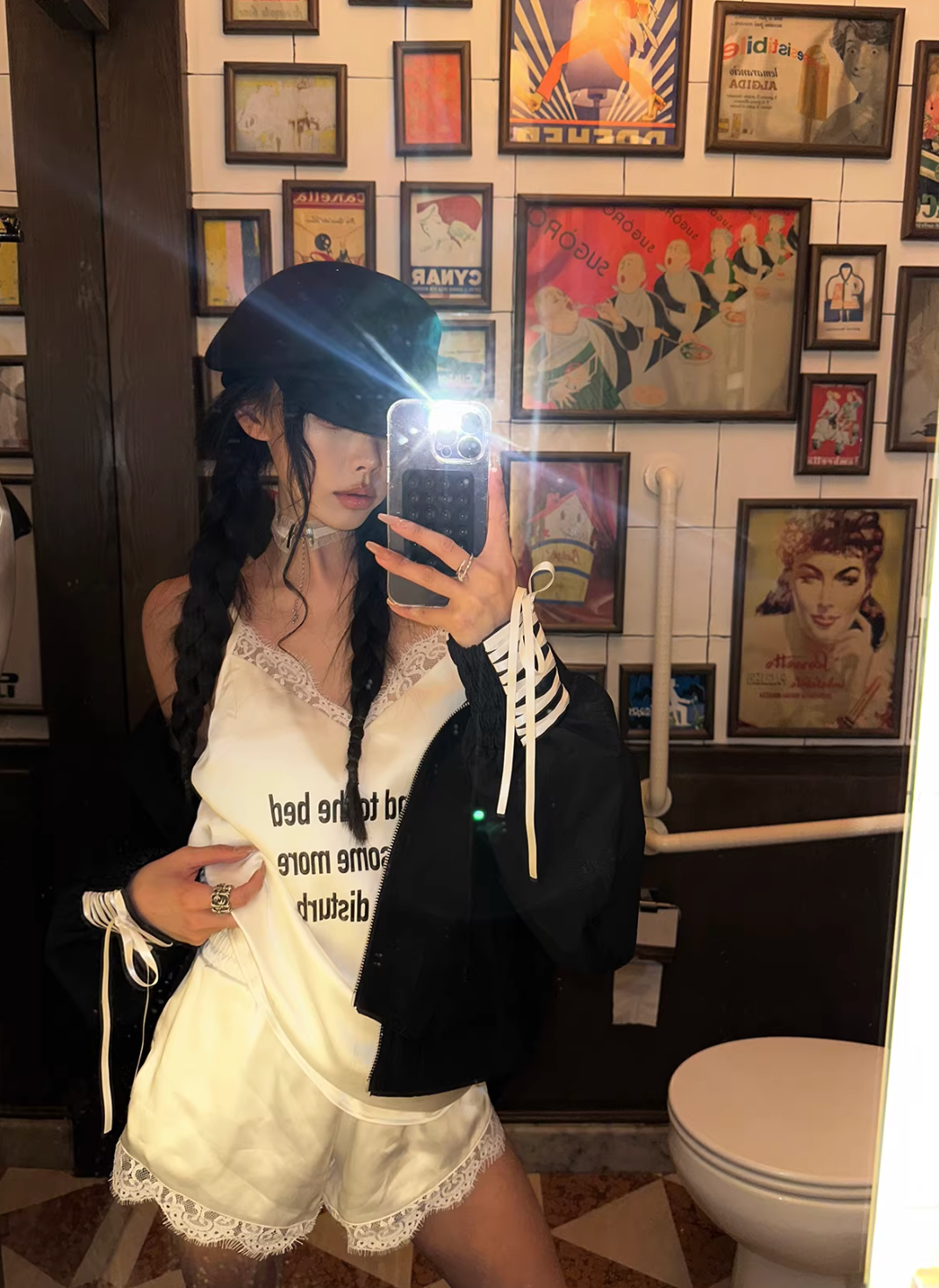 Double Zipper Laceup Blouson Jacket ダブルジッパー レースアップ ブルゾンジャケット