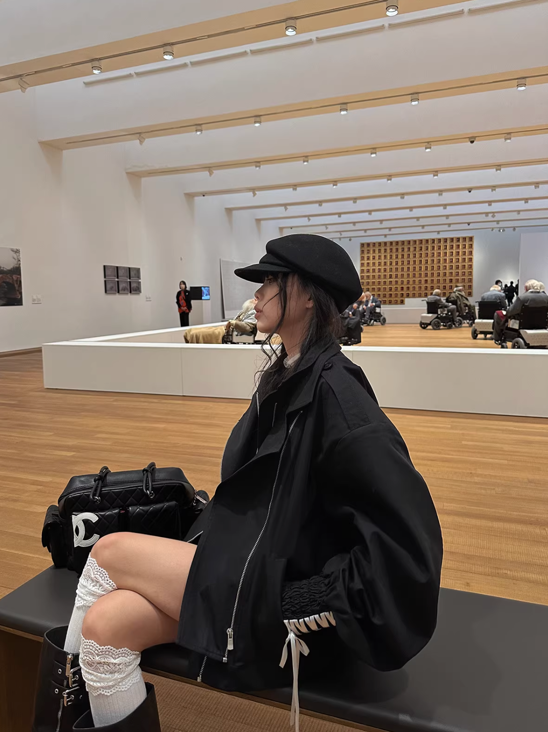 Double Zipper Laceup Blouson Jacket ダブルジッパー レースアップ ブルゾンジャケット