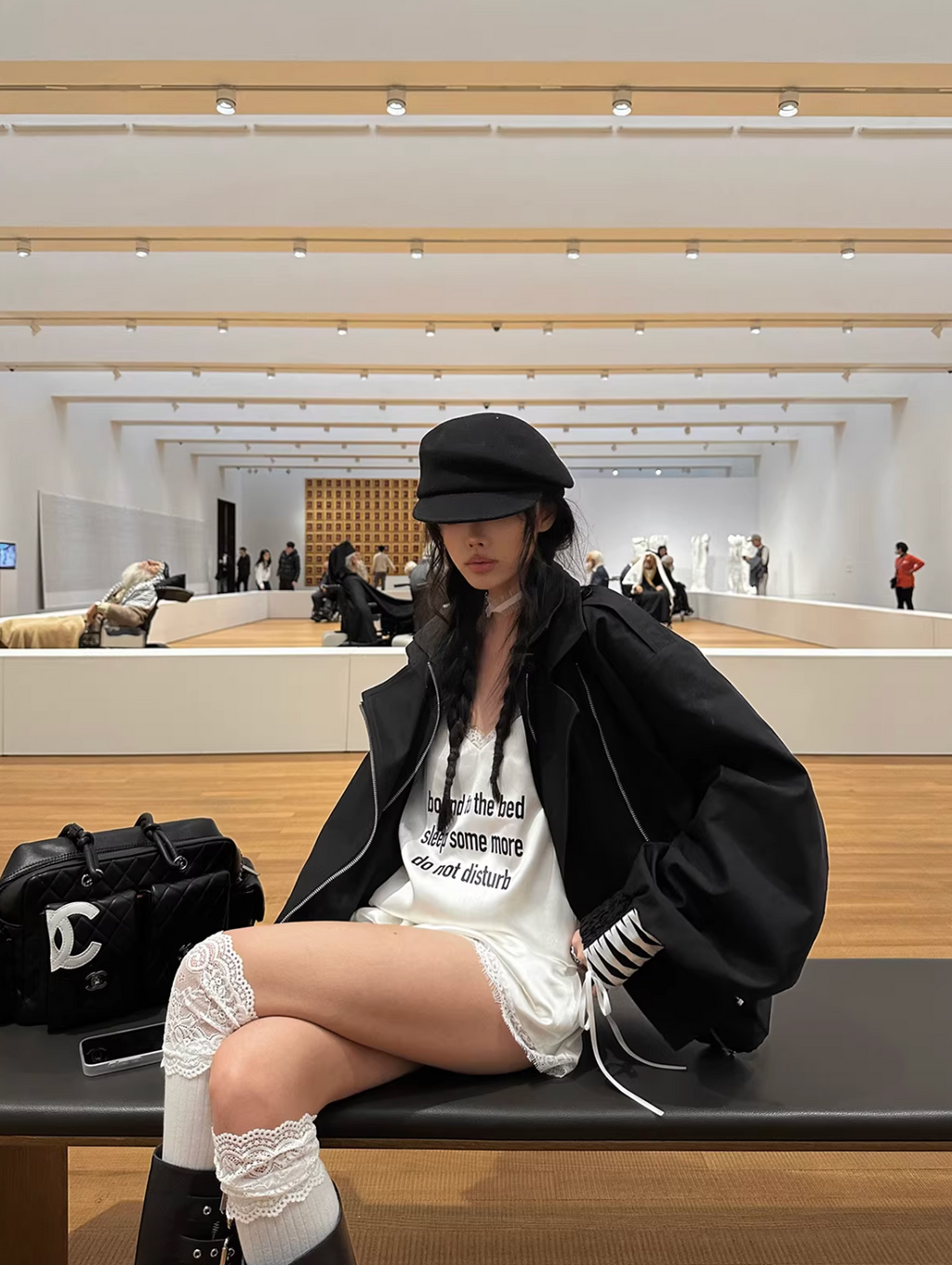 Double Zipper Laceup Blouson Jacket ダブルジッパー レースアップ ブルゾンジャケット