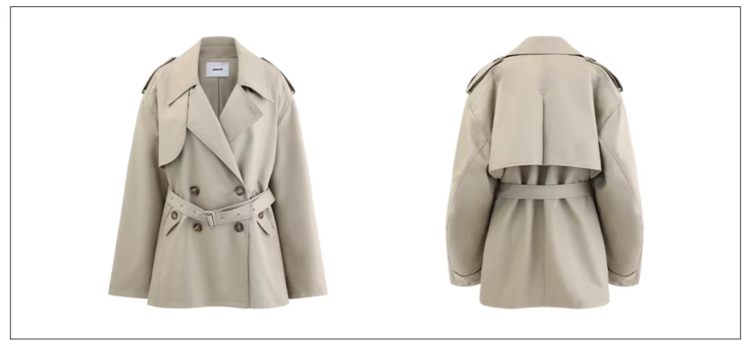 Short Bolume Trench  ショートボリューム トレンチコート