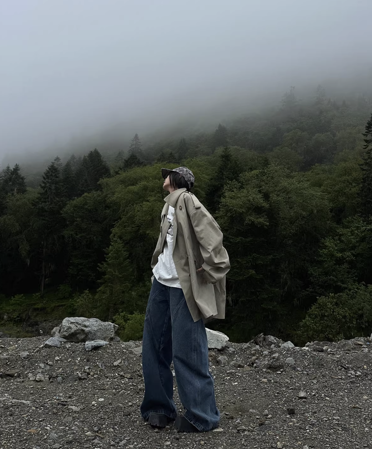 Short Bolume Trench  ショートボリューム トレンチコート