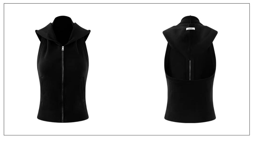Sleeveless Hoodie Frill Skirt スリーブレス フーディ フリルスカート
