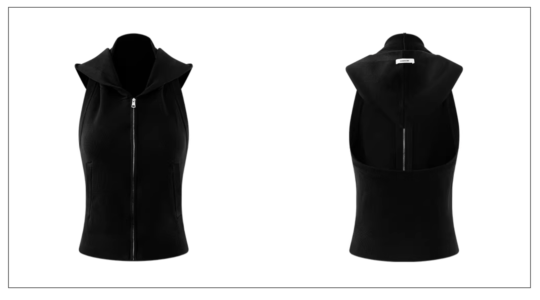 Sleeveless Hoodie Frill Skirt スリーブレス フーディ フリルスカート