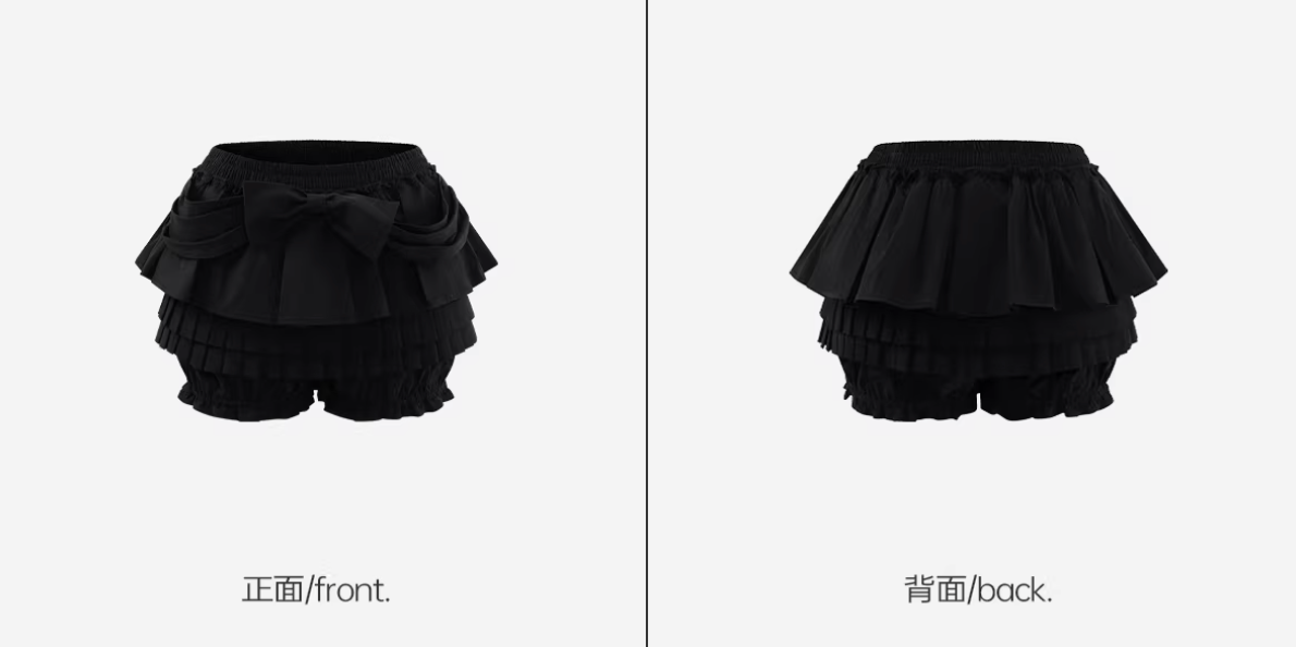 Bow Pleats Skirt Shorts  ボウプリーツ スカート ショーツ