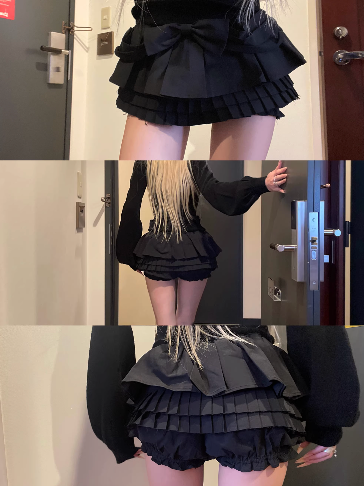 Bow Pleats Skirt Shorts  ボウプリーツ スカート ショーツ