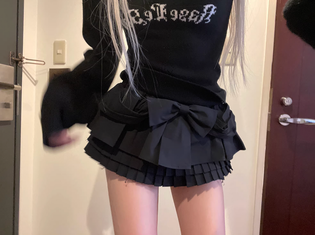 Bow Pleats Skirt Shorts  ボウプリーツ スカート ショーツ