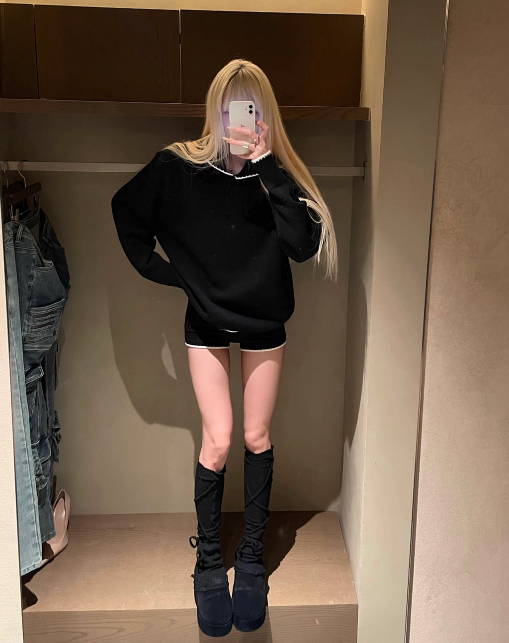 Cross Jaquard Hoodie Shot Pants クロスジャカード フーディ ショートパンツ