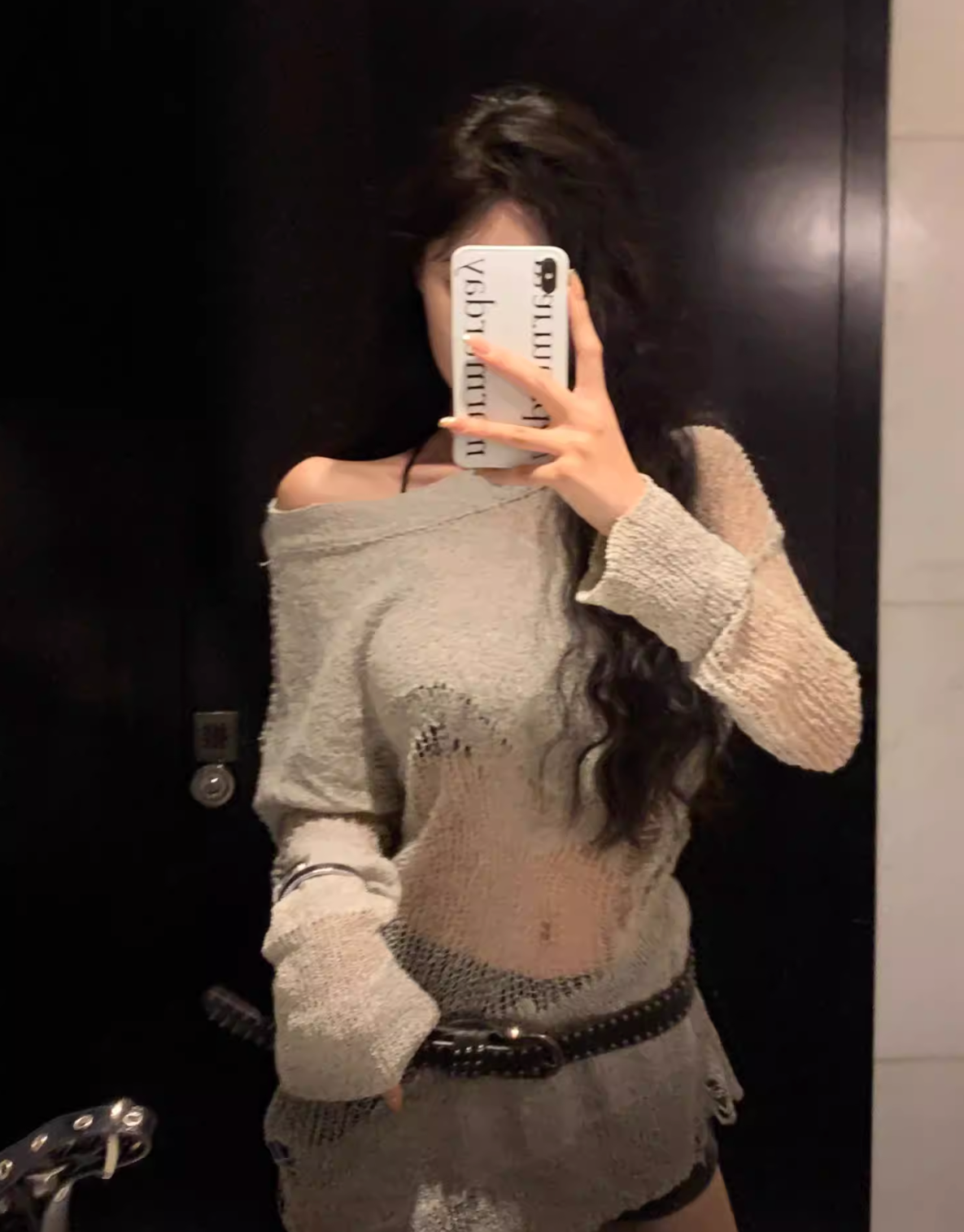 Sheer Over sized Sweater シアーオーバーサイズセーター