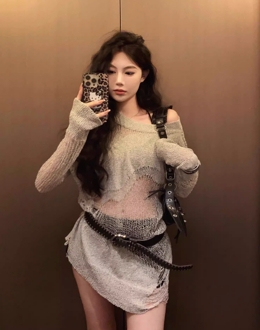 Sheer Over sized Sweater シアーオーバーサイズセーター