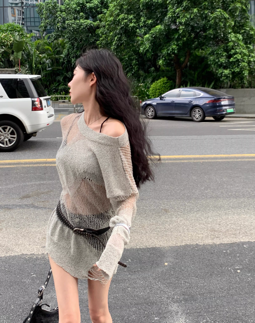 Sheer Over sized Sweater シアーオーバーサイズセーター