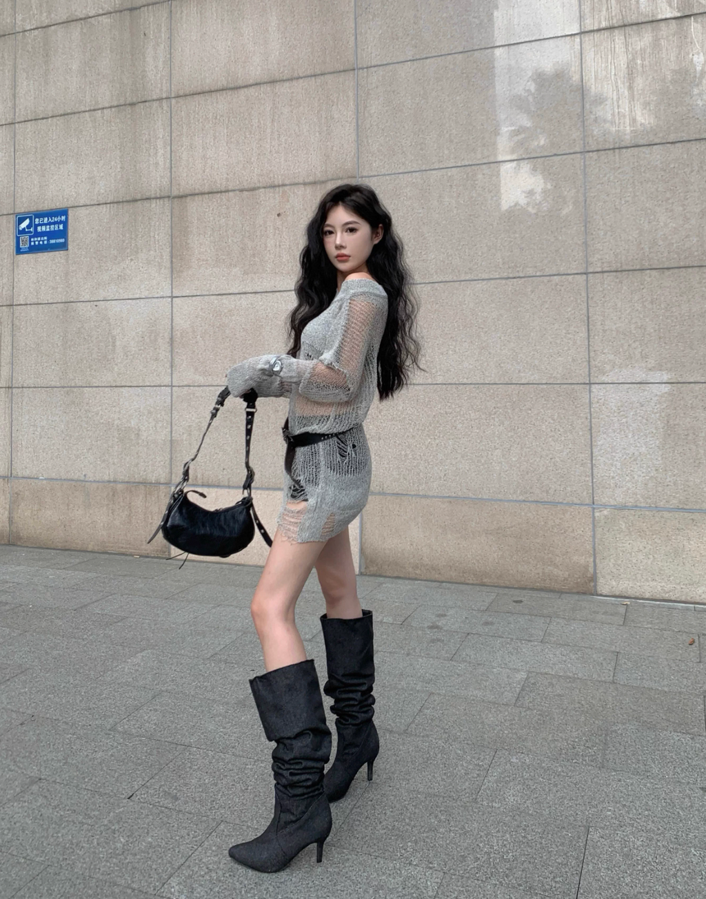 Sheer Over sized Sweater シアーオーバーサイズセーター