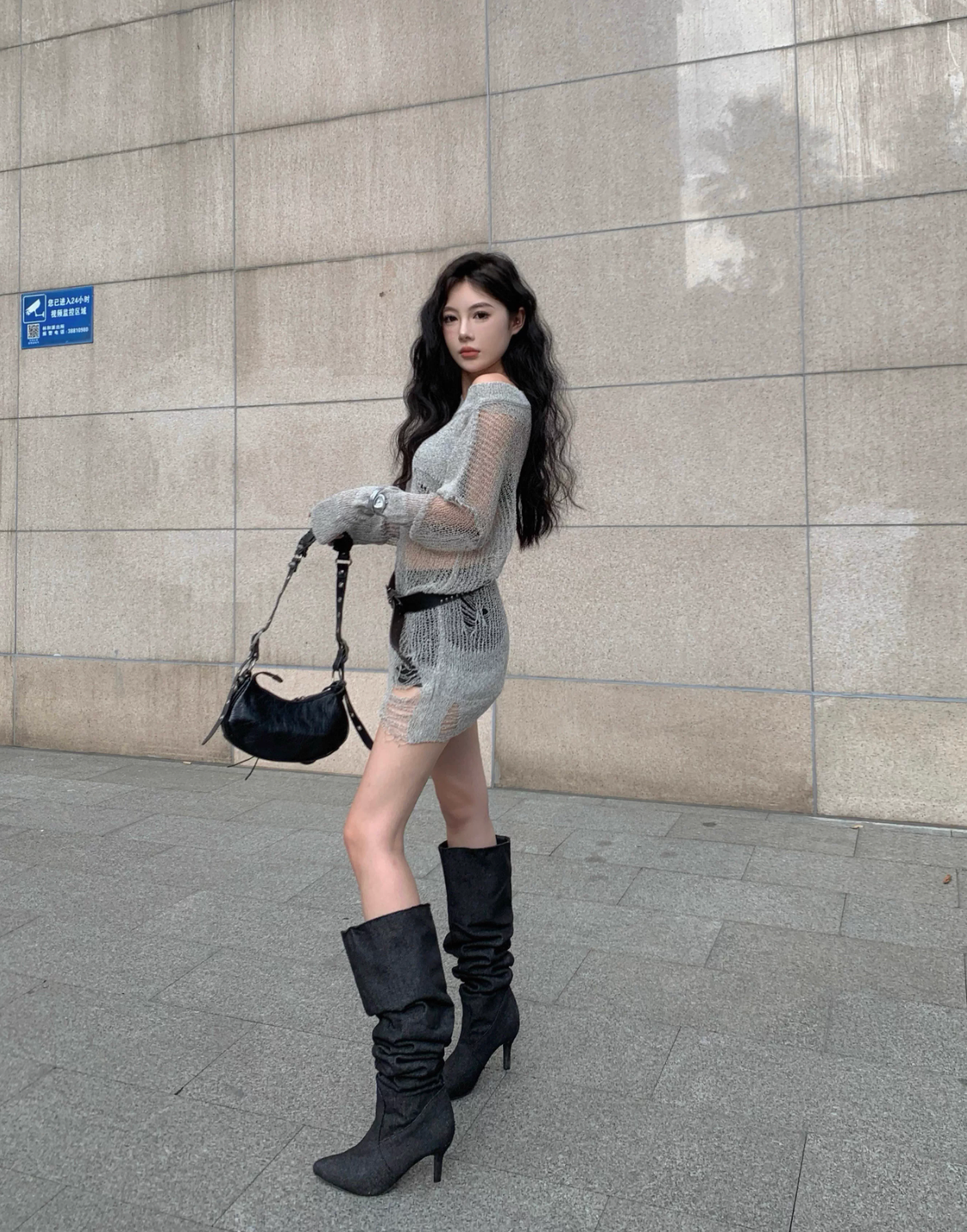 Sheer Over sized Sweater シアーオーバーサイズセーター