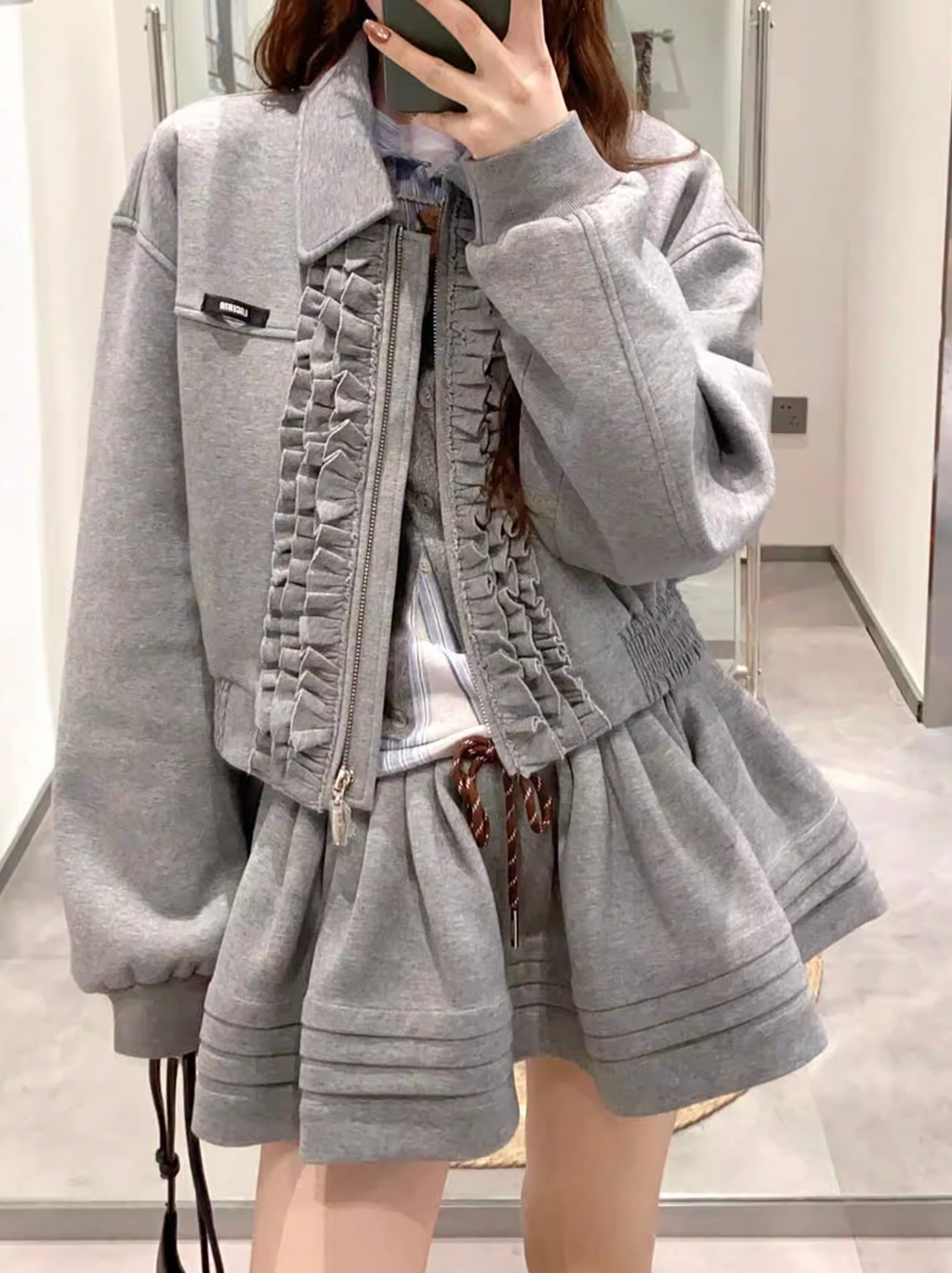 Frill Blouson Setup フリル ブルゾン セットアップ