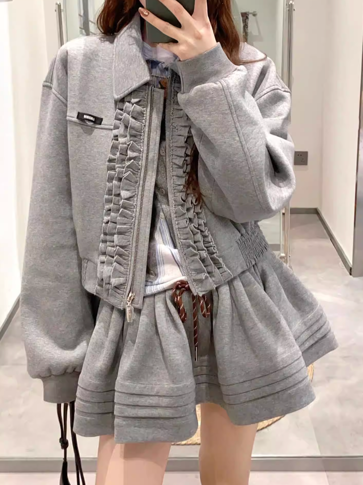 Frill Blouson Setup フリル ブルゾン セットアップ