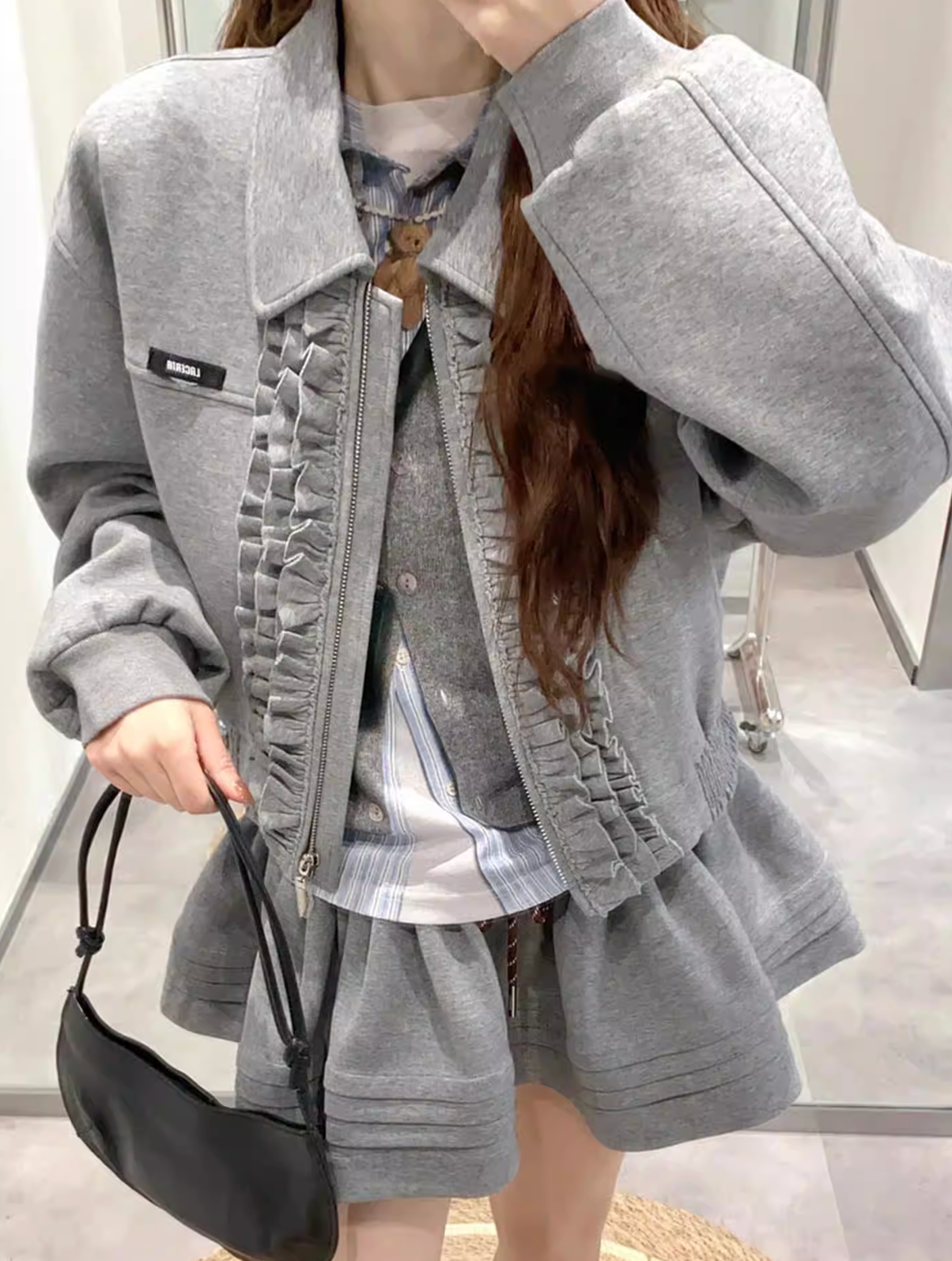 Frill Blouson Setup フリル ブルゾン セットアップ