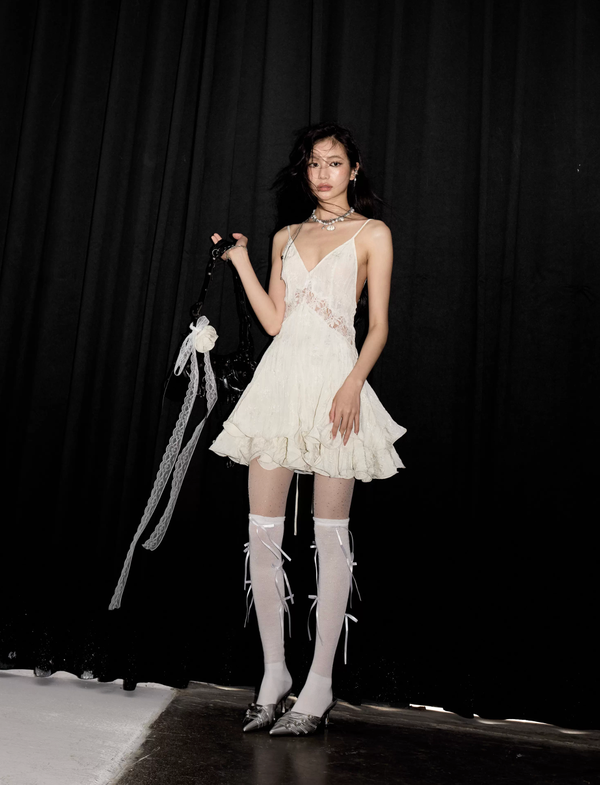 Baret Lace Slip Dress バレエ レース スリップ ドレス
