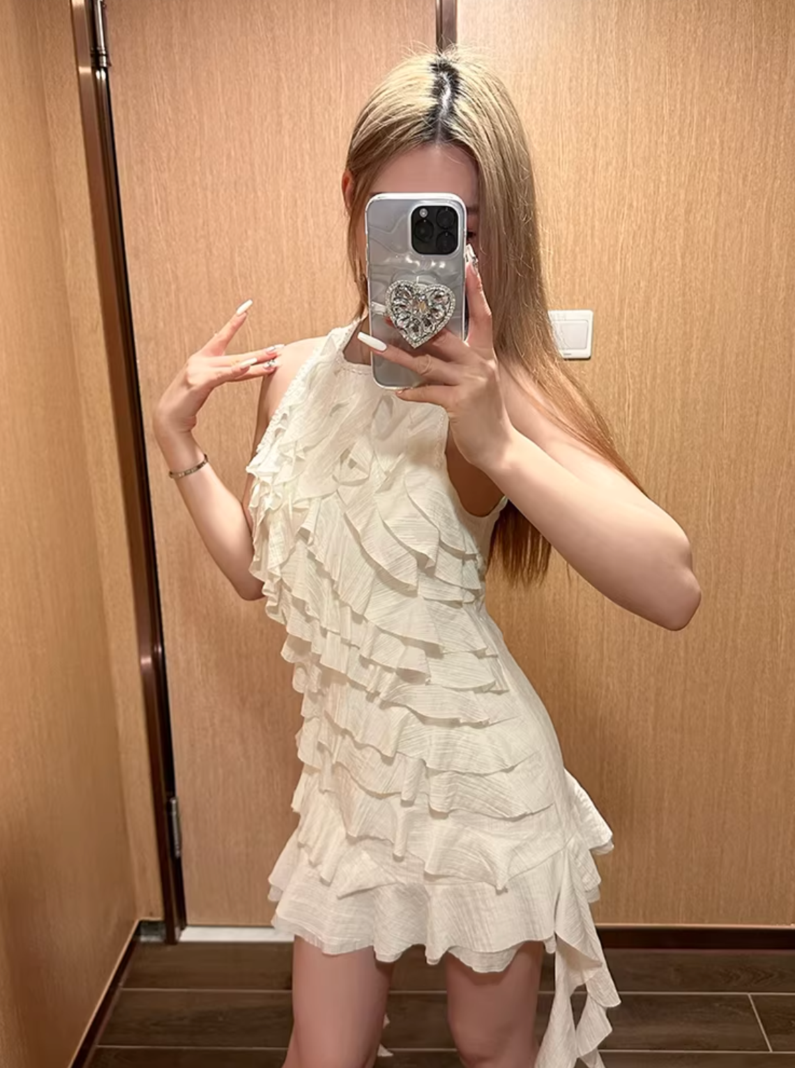 Frill Cropped Tops ,Dress フリル クロップド トップス ドレス