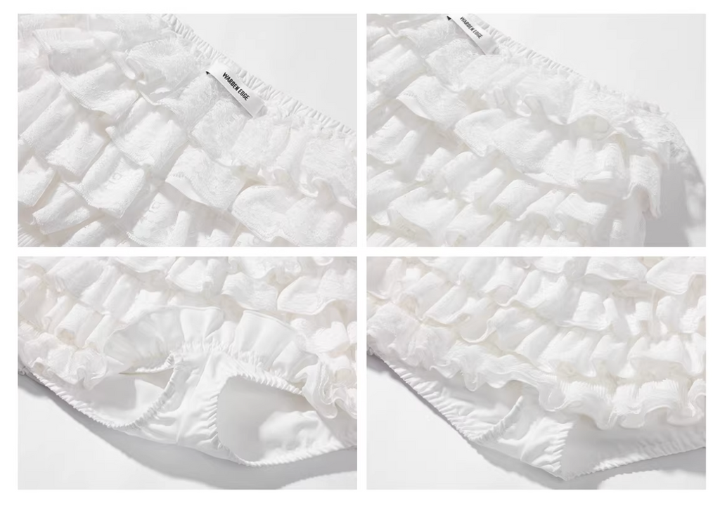 White Lace Cami Frill Skirt ホワイトレースキャミ フリルスカート