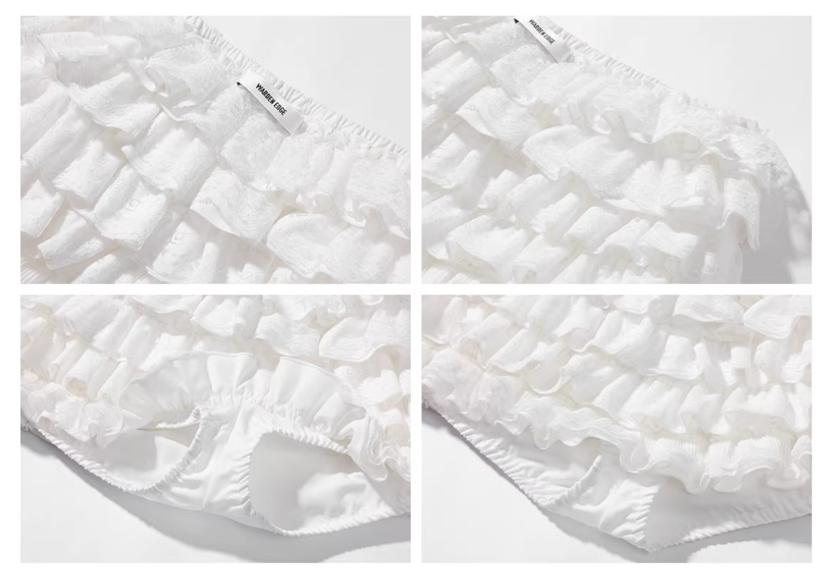White Lace Cami Frill Skirt ホワイトレースキャミ フリルスカート