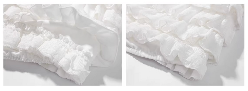 White Lace Cami Frill Skirt ホワイトレースキャミ フリルスカート